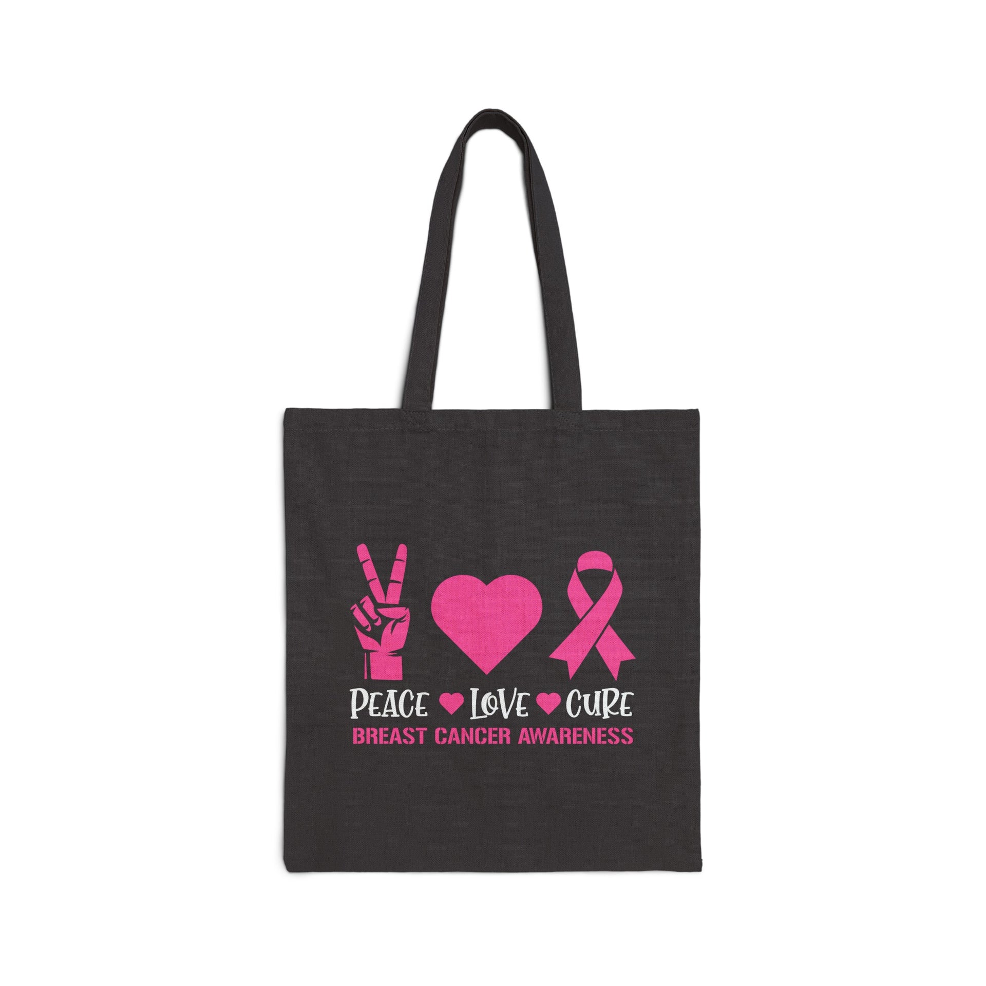 Hope Blossom Pink - Cotton Canvas Tote Bag - Health Kick