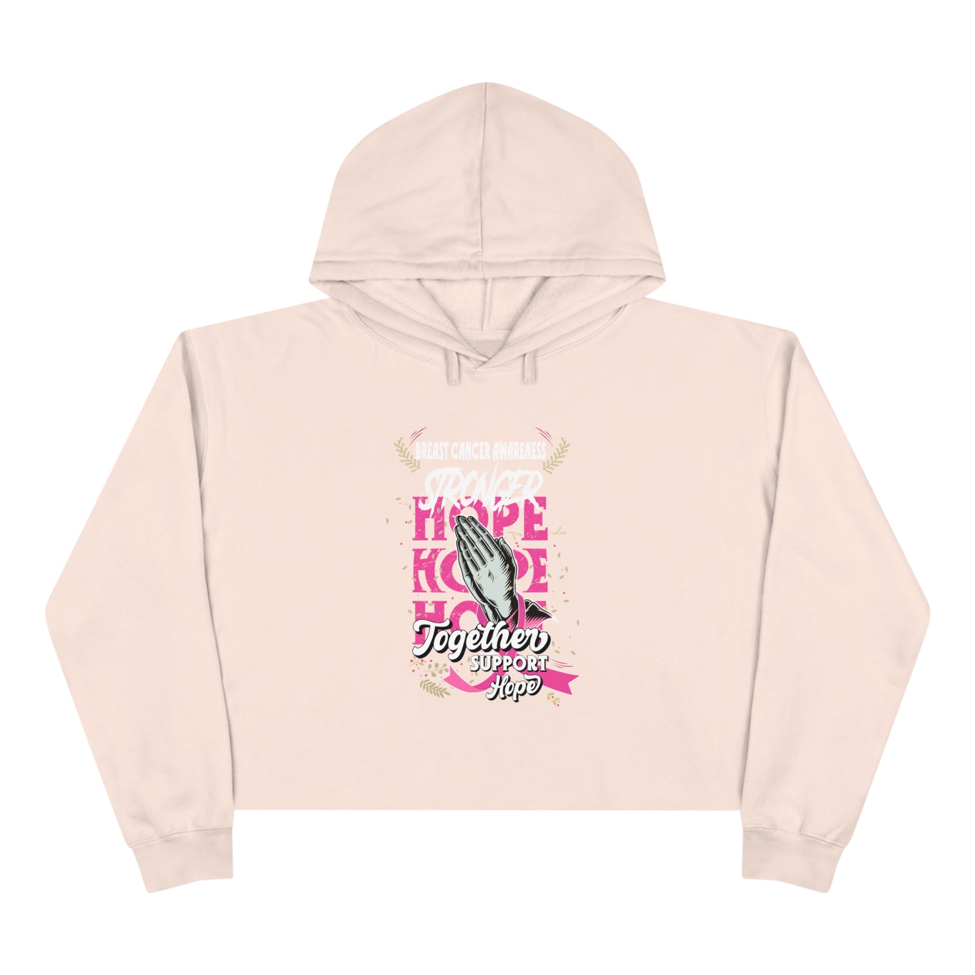 Pray for Pink Cropped Hoodie: Breast Cancer Awareness Edition - Health Kick