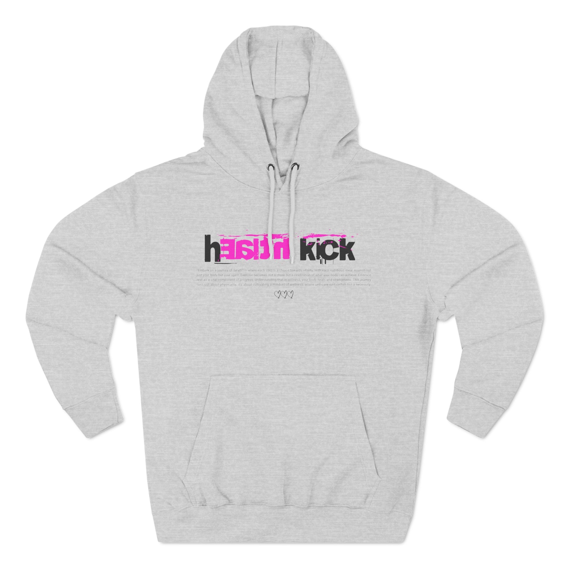 Health Kick "Pink" - Three-Panel Fleece Hoodie - Health Kick