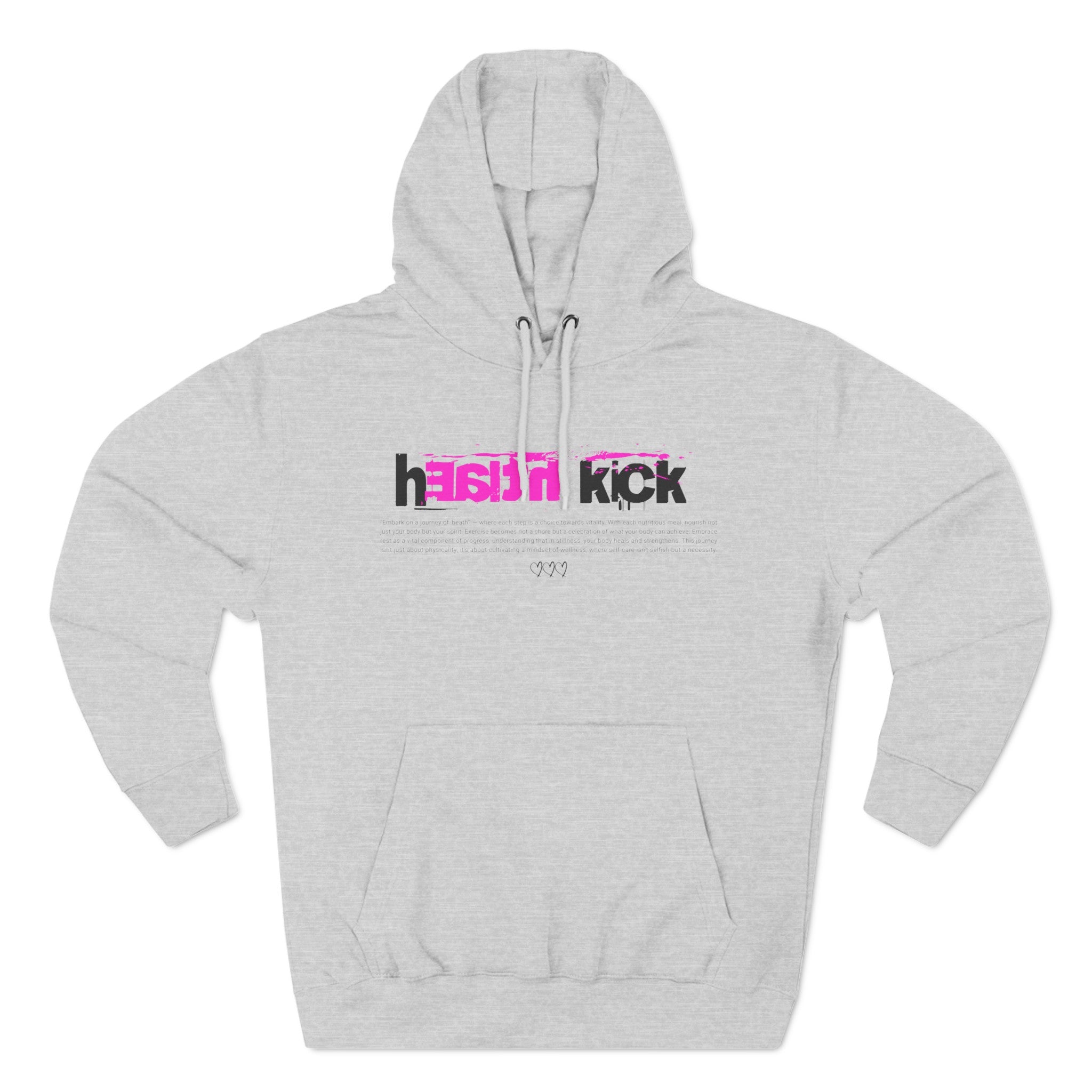 Health Kick "Pink" - Three-Panel Fleece Hoodie - Health Kick