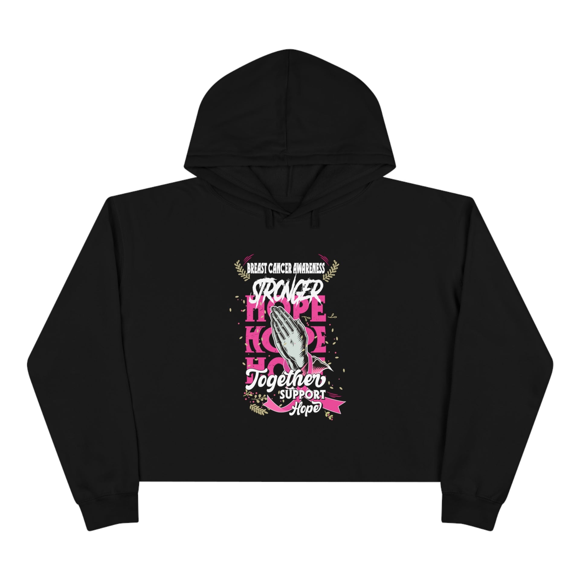 Pray for Pink Cropped Hoodie: Breast Cancer Awareness Edition - Health Kick