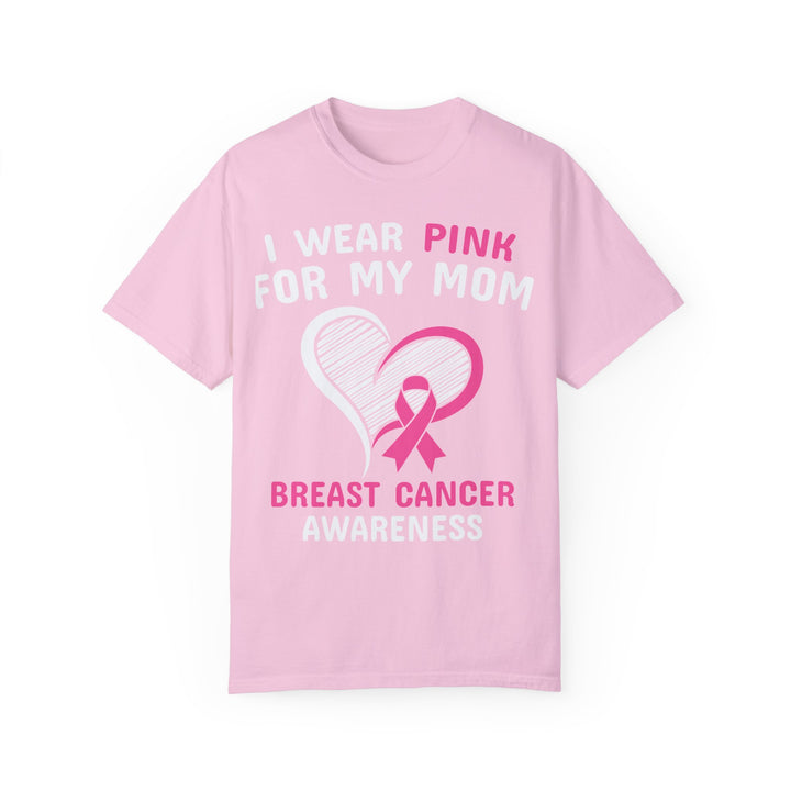 Mom's Embrace: Breast Cancer Support - Unisex Garment-Dyed T-shirt - Health Kick