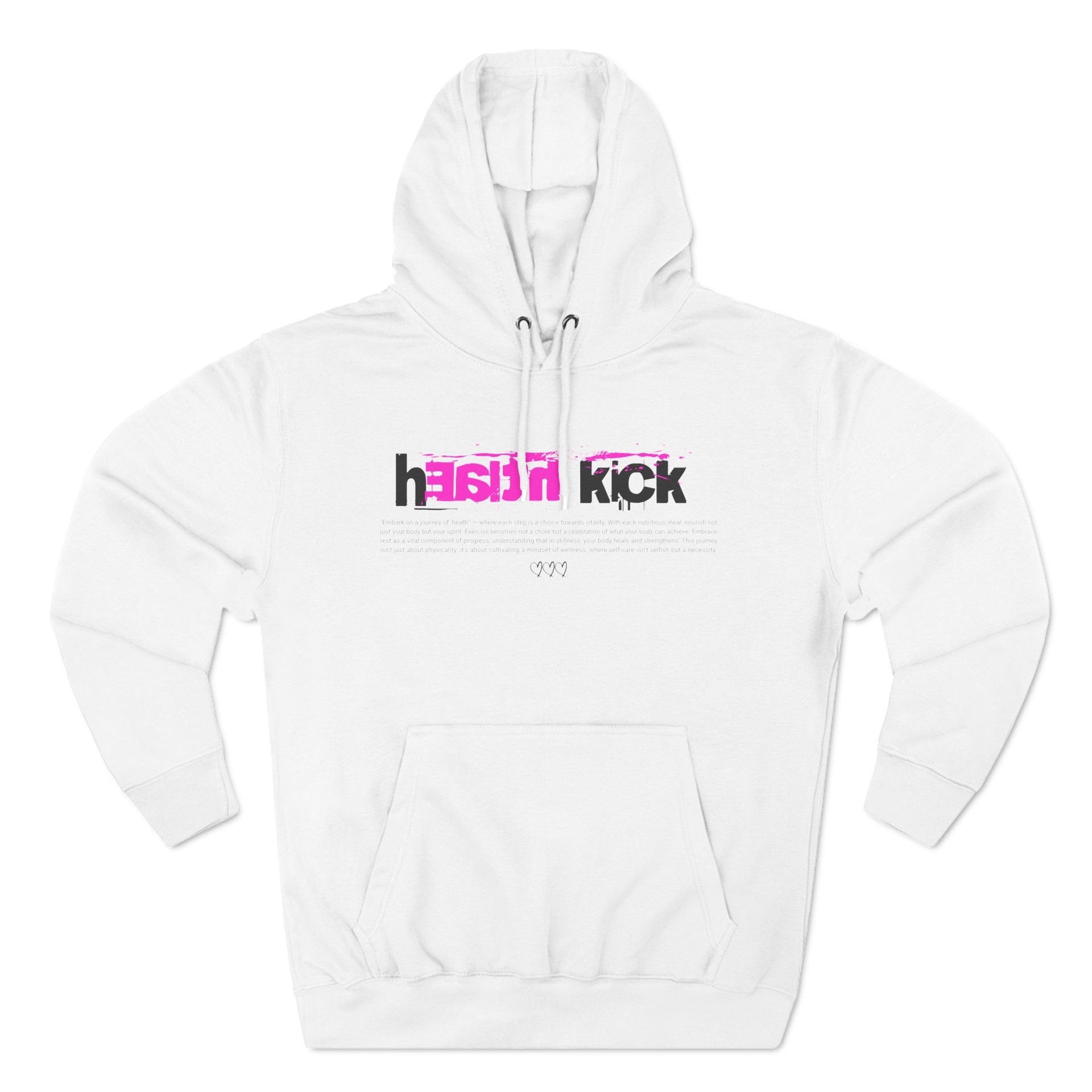 Health Kick "Pink" - Three-Panel Fleece Hoodie - Health Kick