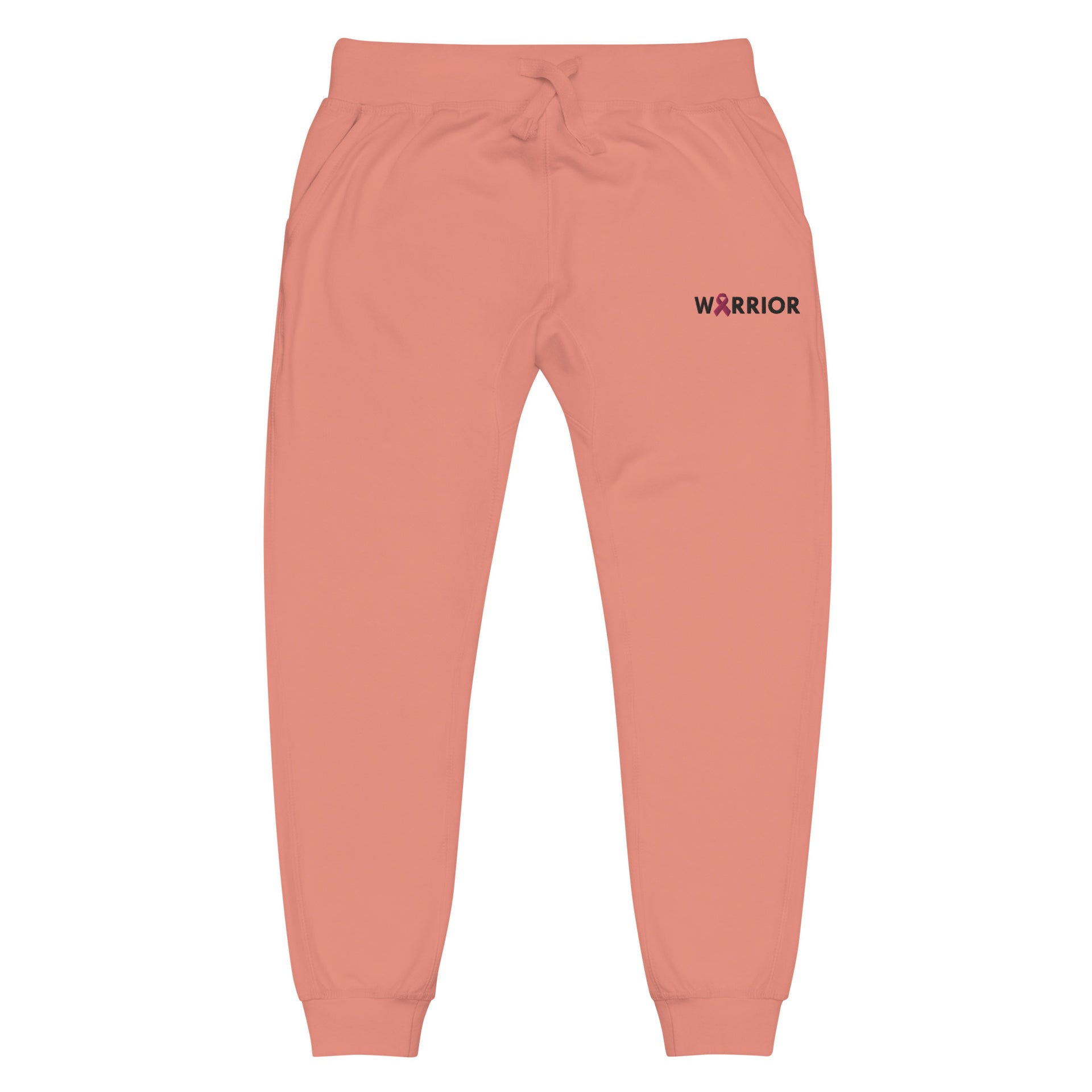 Warrior Breast Cancer Support Fleece Embroidered Sweatpants