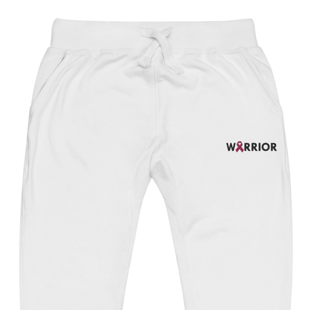 Warrior Breast Cancer Support Fleece Embroidered Sweatpants